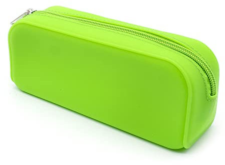 APLI 18421 - Trousse en Silicone Douce au Toucher - Fluor Collection - Vert Fluo.
