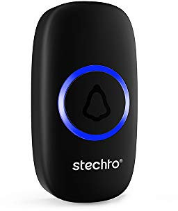 Wireless doorbell Part stechro Black. (Push Button only)