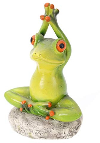 Yoga- -Figur, Garten-Statue, Meditierende Zen-Yoga- -Figur, -Schmuck, Sammlerstücke – 13 cm, für drinnen und draußen, Gartenskulptur für Zuhause, Terrasse, Hof, Rasen