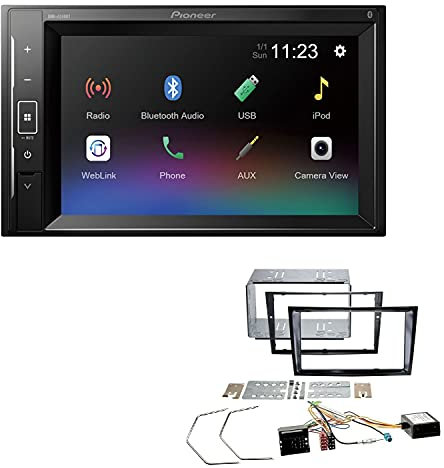Pioneer DMH-A240BT 2-DIN Autoradio Bluetooth USB passend für Opel Zafira B 2005-2014 schwarz inkl Canbus