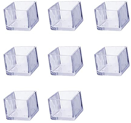 Zoyay Gommini Tappi Gambe Di Sedie Trasparente Silicone Antiscivolo Piedini Caps Gomma Quadrati Protector Pad per Mobili Tavoli Pavimenti Cuscini Covers-Quadrato (8pcs)_70 * 70mm
