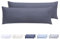 Todocama 2 Kissenbezüge, extra weiche Mikrofaser, hypoallergen, 2 Stück, 90 x 40 cm, Dunkelgrau