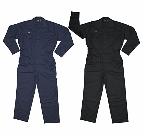 eVCom Overalls für Arbeit, Schwarz, XL