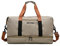 FANDARE Reisetaschen Handgepäck Duffel Tasche Sporttasche Übernachtung Sporttasche Tote Handtasche Damen Herren Weekender Tasche Kliniktasche Schwimmtasche Trainingstasche mit Schuhfach Khaki