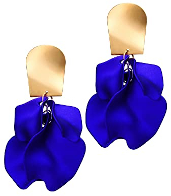 Blumen Blütenblätter Ohrringe, Acryl Gestufte Matte Blumen Quasten Ohrringe, Statement Blumen Quasten Ohrringe für Frauen und Mädchen