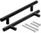 Stahlia Möbelgriffe schwarz 96mm Lochabstand (20 Stück) Edelstahl matt Ø 12mm Schrankgriffe schwarz Küchengriffe Edelstahl Schubladengriffe Inkl. Schraubenset