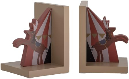 Bloomingville Mini Santos Set aus 2 Buchstützen aus 100% MDF hergestellt, in der Farbe Rot, Maße: 11 x 22 x 15 cm, 82054319