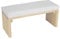 Wakects Manicure Pillow Stand, Wood + PU Leather Nail Rest Cushion Pillow Leather Arm Wrist Support Rest Holder Nail Art Cushion Holder Stand for Home Nail Manicurists 11.81x4.72x5.1in (White)