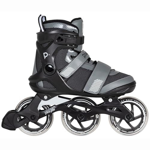 Playlife Inline Skate GT Black Grey 110, für Fitness, für Damen und Herren