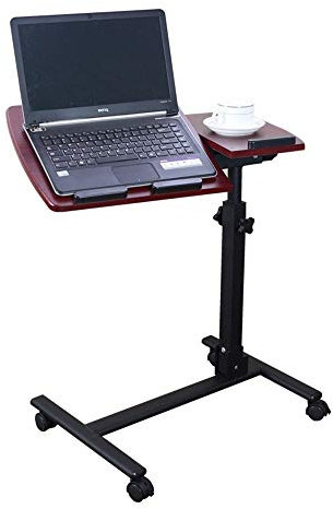 KLZUOPT Tragbarer Tisch Rolling Laptop Desk TableAdjustable Laptop Stand Cart Mobile Lap Desk Workstation Notebook Cart Over Bed Table (Color : C)