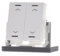 MDT KNX Button Light 55, Double, RGBW, Reinweiß glänzend, blind