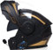 Integrierter Modularer Motorradhelm Mit Bluetooth, ECE/DOT-Zugelassener Doppelvisier-Motorradhelm, Winddicht, Für Erwachsene, Männer Und Frauen, Klapphelm B,L=59-60cm