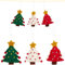 craspire 6 Stück 3 Farben Gefilzte Weihnachtshandschuhe, Handdekoration, Weihnachtsbaum Mit Stern, Filz-Stoff-Anhänger, Dekoration, Weihnachts-Hängeornament, Filz-Bastelarbeiten Für Partyzubehör