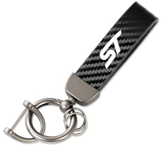 KardoL Auto Schlüsselanhänger Kohlefaser Metall Kompatibel mit für Ford Puma Mondeo MK5 Kuga MK2 Focus Fiesta ST Line - Geschenk für Männer Frauen Autozubehör,S