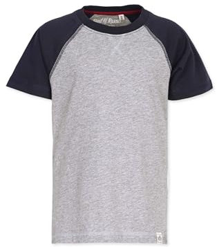 Band of Rascals Kinder Kurzarm T-Shirt Raglan aus Bio-Baumwolle, Navy, Gr. 134