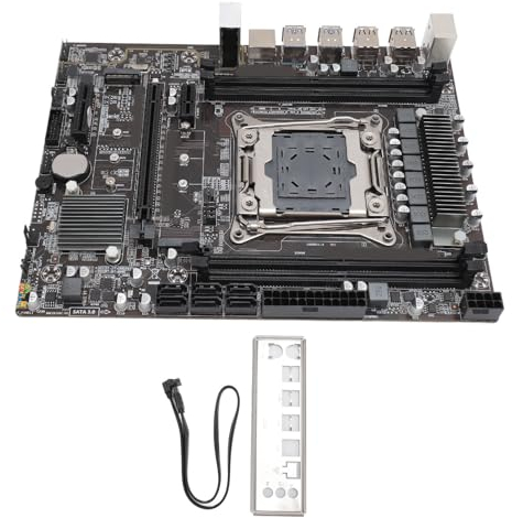 Placas Base para PC de Escritorio X99D4M4 DDR4, Fuente de Alimentación de 8 Fases DDR4 de Doble Canal Chip Integrado LGA 2011 3 Placa Base de Computadora para PC de Escritorio.