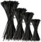 Bonison Cable Zip Ties - 400 Pack Black Assorted Sizes 4 6 8 12 inch, Multi-Purpose Self-Locking Nylon UV Resistant Wire Ties for Home, Office, Garden