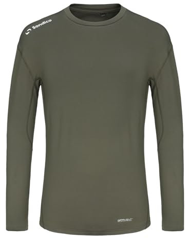 Sondico Mens Base Core Long Sleeve Layer Top Olive L