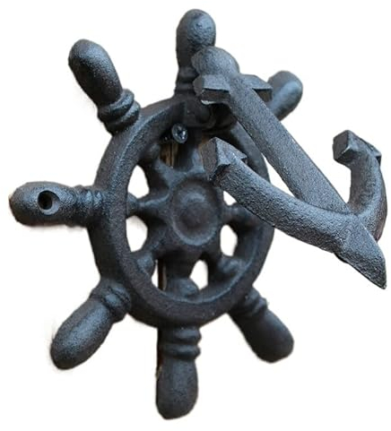 KXJSYL Tool Türklopfer mit antikem Dekor, Holztür, Gartengriff, Klopfengel, Retro-Handwerk, Heimwanddekoration, zieht Torklopfer (Color : 2)