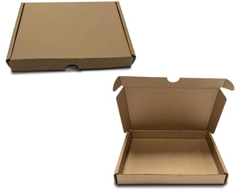 JeeJaan® 50 Pcs C6/A6 (163 x 112 x 20) mm Brown PIP Mail Postal Letter Box - Corrugated Cardboard Shipping Boxes for Royal Mail - Small Postal and Letterbox Packaging Boxes