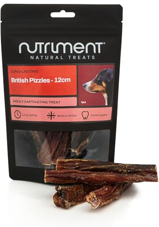 Natural Treats British Bully Pizzle Stick (12cm-4pc) Long Lasting Dog Treat