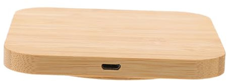 TOKIDNY Chargeur Induction sans Fil Portable Bois Jaune Grain Recharge Rapide Sécurisée Compatible Smartphones Compact pour Usage Quotidien Et Extérieur
