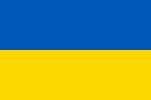 Drapeau Ukraine avec œillets en laiton 150 x 90 cm - Drapeau résistant aux intempéries pour mât de drapeau extra large et long XL XXL