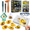 YATOSEEN Kit de Excavación de Fósiles de Ámbar ccon 6 Piedras Preciosas de Resina de Insectos Artificiales Diferentes, Excavación de Especímenes de Insectos, Kits de Ciencia Educativos
