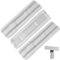Alrens Juego de 3 fundas de microfibra para limpiacristales Karcher, piezas de repuesto de 27 × 7 cm, repuesto de microfibra para Kärcher WV1 (gris)