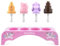 Wooshwa Moule A Glace, Batonnet Glace Bebe, Mini Moule à sucette Glacée Licorne pour enfants, Silicone Alimentaire avec Bâtonnets en Plastique, Sans BPA, 4 Pièces, Rose (Licorne)
