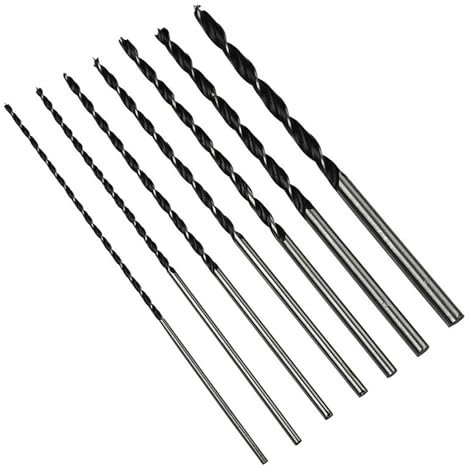 BCENG 7 Stück Holzbohrer Set Direkt Schaft Bohrer Schlangenbohrer 300mm Lange Spiralbohrer Durchmesser 4 5 6 7 8 10 12 mm Metallbohrer zum Bohren auf Holz