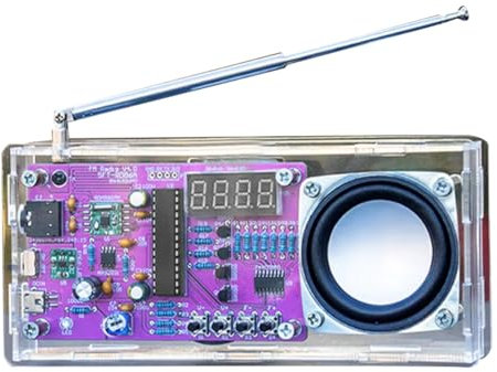 Fuhjythy DIY FM Radio Kit Electronic Digital Tube Display Radio Single Chip Computer Learning Assembly Parts 87.5MHz-108MHZ