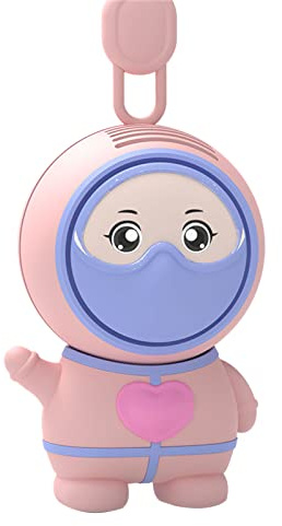 SELVFZ Electric fan,Cartoons Lanyard Small Fan Hanging-Neck Fan USB Charging Portable 360-Degree Rotation-Hand Held Desktop Fan Decor