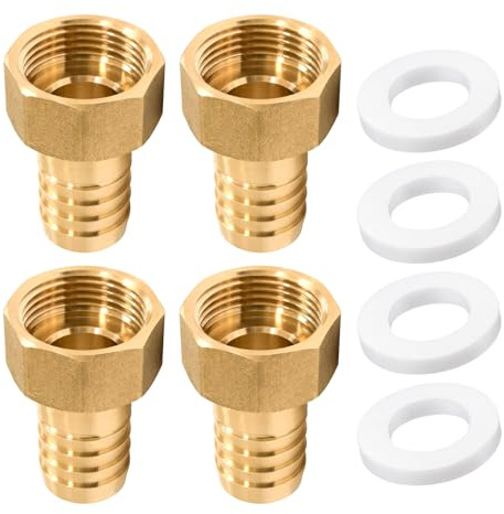 4 Stück 3/4 Zoll Schlauchanschluss Messing Schlauchtülle 19mm 3/4 Zoll Innengewinde Schlauchverschraubung Mit Sechskant Und 4 Gummidichtung Für Wasser Öl Rohrverbindungen3/4 zoll schlauchanschluss sch