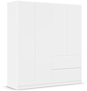 Rauch Möbel Costa, Kleiderschrank, Farbe Weiß, Breite 181 cm | Schrank, 4-türig, 2 Schubladen, Push-to-open, Zubehör Premium, für Schlafzimmer, Kinderzimmer, Babyzimmer, Garderobe
