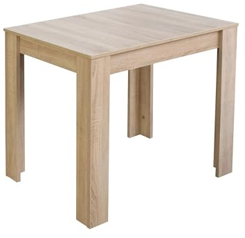 FURNARO Esstisch Bull Esszimmertisch Tisch in Eiche sägerau B/H/T: 80-120x75x60 cm