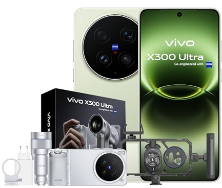 vivo X300 Ultra, cámaras ZEISS con Objetivos fijos de 14+35+85mm, Video multifocal 4K a 120 FPS, Móvil 16+1TB, Pantalla 2K ZEISS Master, 6600mAh, Kit de fotografía+estabilizador de vídeo Profesional