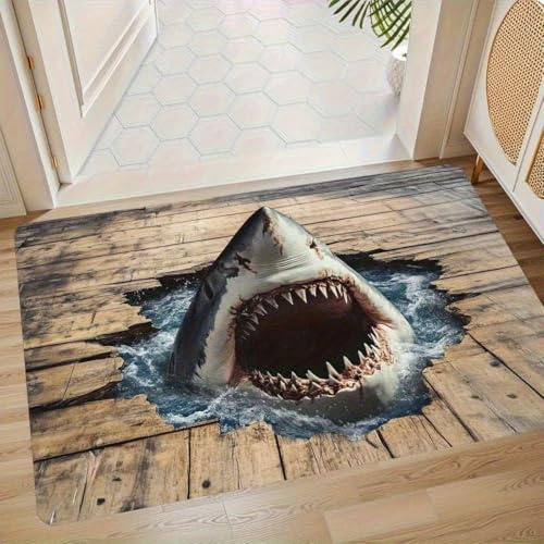 Bycmuoz Bunt Meer Schildkröte Kinder Teppiche für Schlafzimmer, 80x150cm, Unterwasser Welt Ozean Tiere Fisch Teppich, Blau Meer Schildkröte Koralle Dauerhaft Faltbar Teppiche für Kindergarten