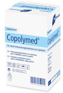 Meditrade 8092S Copolyme Sterile Untersuchungshandschuh Paarweise Verpackt, Steril, Puderfrei, Größe Small (100-er pack)