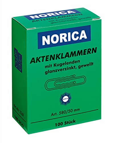 NORICA 2261 Büroklammern 50 mm verzinkt rund