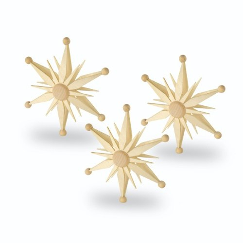 Sikora BS127 Kerzenaufstecker Stern 3er Set für Schwibbögen