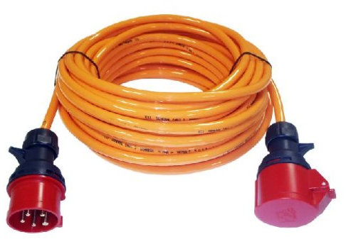 CEE Starkstromkabel 25m 400V / 16A CEE-Verlängerung Verlängerungskabel PUR H07BQ-F 5x1,5mm² IP44