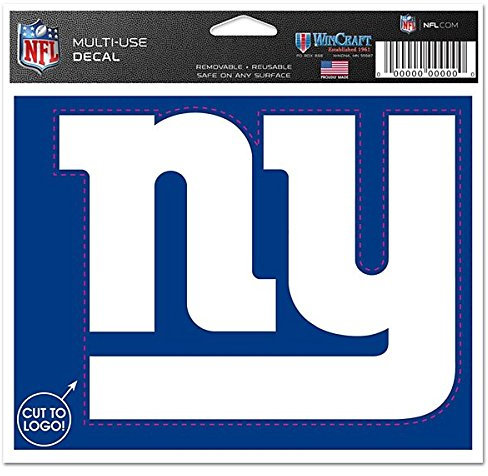 WinCraft NFL 42288014 New York Giants Mehrzweck-Aufkleber, 11,4 x 14,6 cm, schwarz