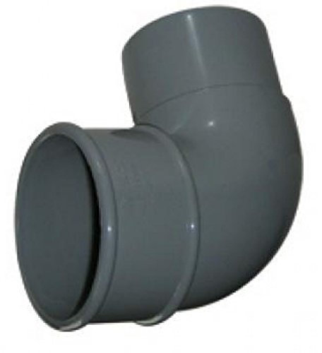 FLOPLAST 68mm Round Gutter Pipe 92.5 Degree Offset Bend - Grey
