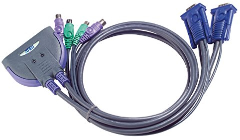 Aten CS62S Switch kvm 2 ports VGA/PS2 câbles intégrés 90cm