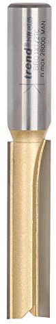 Trend Straight Two Flute Worktop Router Cutter, 1/2 Inch Shank, 12.7mm Cut Diameter & 50.8mm Cut Length, Tungsten Carbide Tipped, BR01X1/2TC