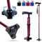 Drive Devilbiss HurryCane Folding All-Terrain Cane/Walking Stick, Red