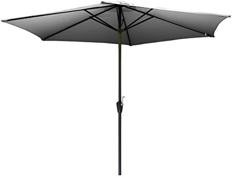 Proloisirs - Parasol 3 m aluminium gris