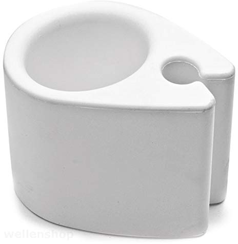 wellenshop Ocean Clip-On Getränkehalter Becherhalter Dosenhalter Flaschenhalter Glashalter für Boot Weiß PU-Integralschaumstoff für Reling