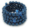 Perle en Verre Bleu foncé Verre en Spirale Flex – Bracelet Femme – réglable